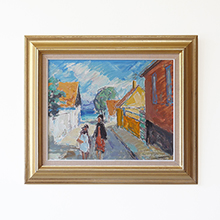 Svend Nielsen/Oil on Canvas "Scenery from Bornholm